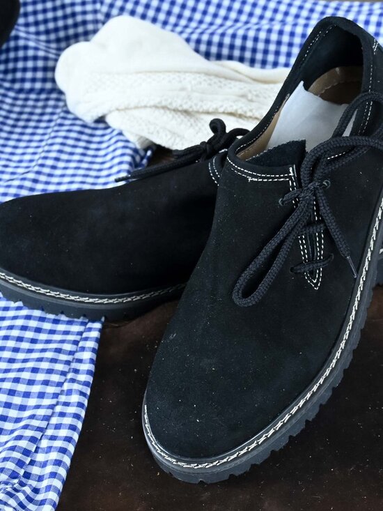 Gentry Choice® Other - Black German Lederhosen Shoes Men’s Traditional Bavarian Style Size 46